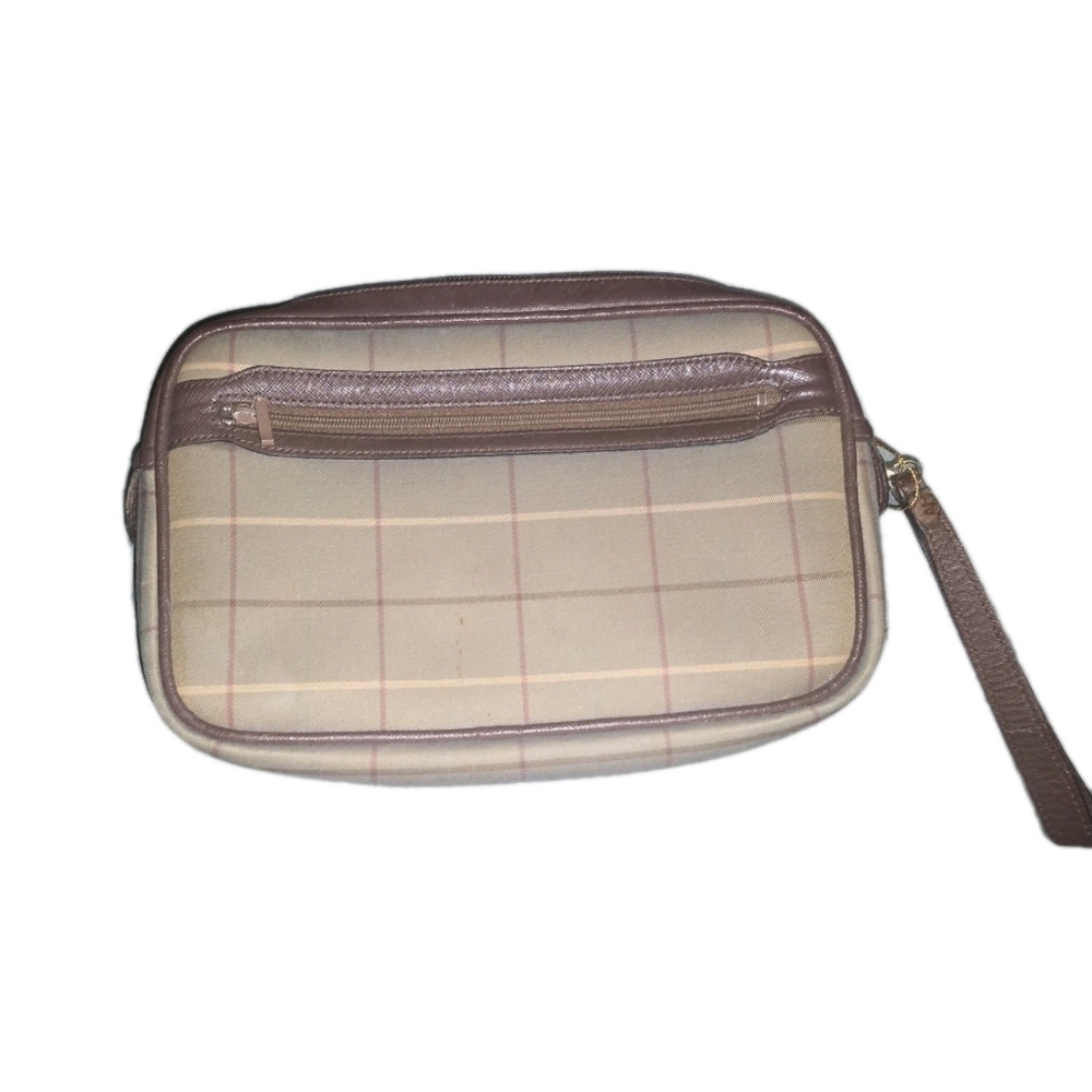 Vintage Burberry Nova Check Tan and Brown Women's Clutch Bag - Picture 2 of 8
